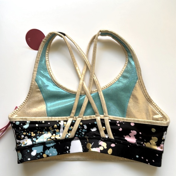 JUSTICE. Girls Metallic Reversible Athletic Sports Bra. Size XL. 16/18. - Picture 4 of 9